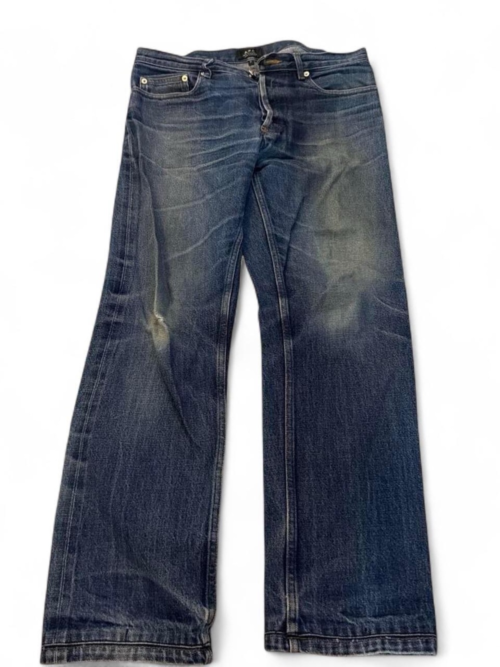 A.P.C. Men’s Dark Blue Straight Jeans